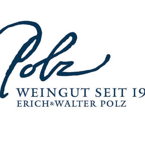 Logo with cursive 'Polz' in blue, and text 'Weingut seit 1912 Erich & Walter Polz', indicating a winery founded in 1912 by Erich and Walter Polz.